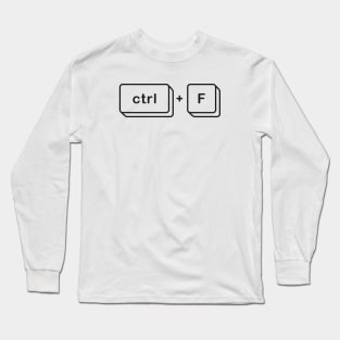 Find Shortcut Keys Icon Long Sleeve T-Shirt